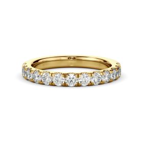 Amore Yellow Gold Diamond Half-Set Band