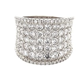 Ancona Diamond Multirow Statement Ring