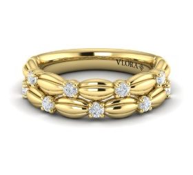 Double Cascade Ring with Satin Finish