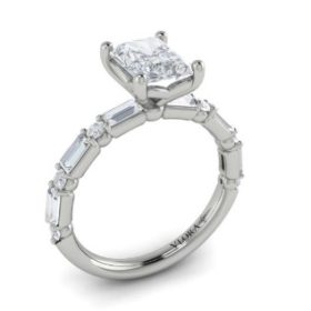 Daring Deco Emerald Cut Engagement Ring