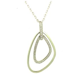 Ancona Yellow Gold Diamond Geometric Drop Pendant